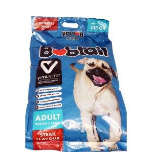 BOBTAIL MED LRG STEAK DOGFOOD 8KG