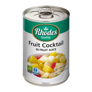 RHODES FRUIT COCKTAIL JUICE 410GR