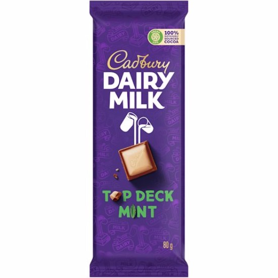 CADBURY SLAB TOP DECK WITH MINT 80GR