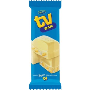 BEACON TV BAR SLAB WHITE CHOC COATD 80GR