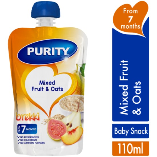 PURITY PUREED MIXED FRUIT&OATS 110ML