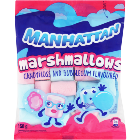 MANHATTAN C/FLOSS&B/GUM MALLOWS 150GR